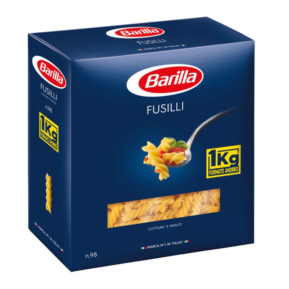 Fusilli-durum-Barilla-1kg-74930 Barilla tészták 500g (Többféle)