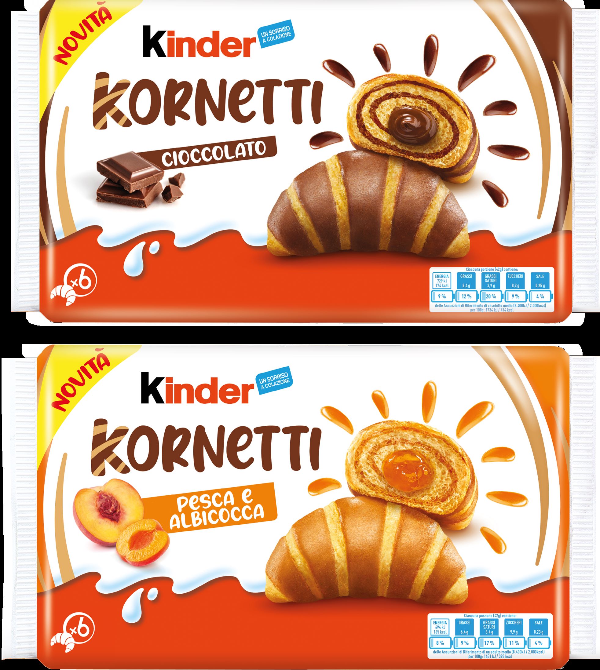 Kornetti-immagini Kinder Kornetti Croissant 6 darabos, többféle ízben